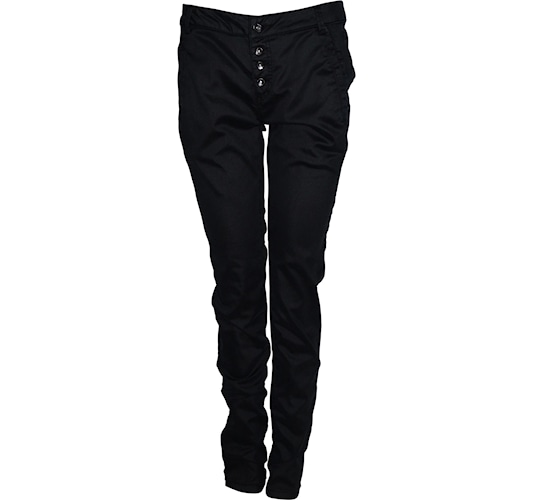Mørke bukser fra Micha med detaljerede knapper - fås i sort og blå